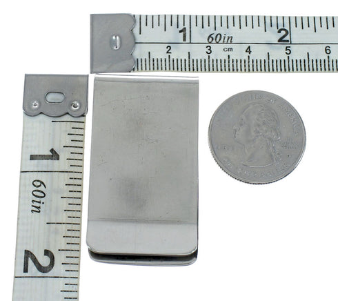 Native American Single Turquoise Stone Genuine Sterling Silver Money Clip NN20361